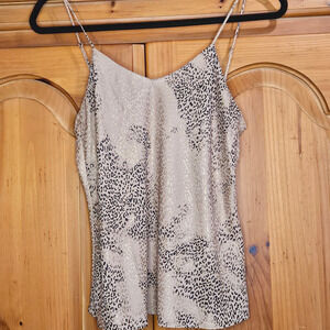 Current‎ Air Los Angeles V Neck Leopard Print Spaghetti Strap Camisole Tank XS